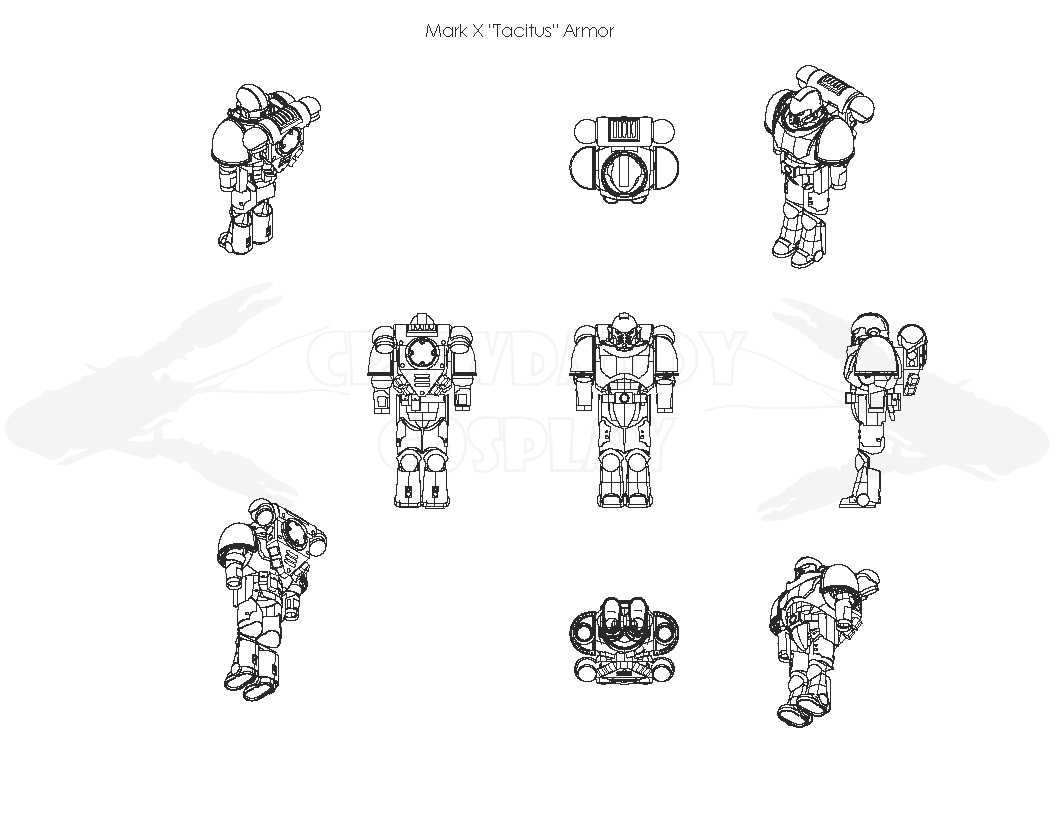Space Marine Mark X "Tacitus" Full Suit Pattern
