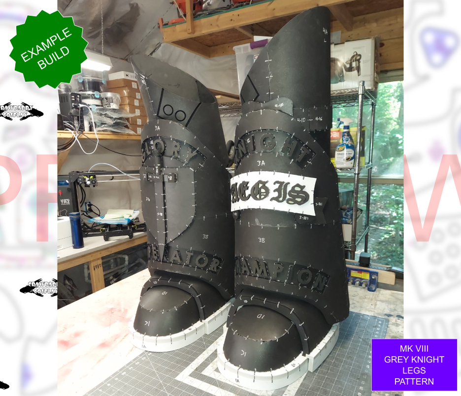 Space Marine Grey Knight "Aegis" Leg Pattern