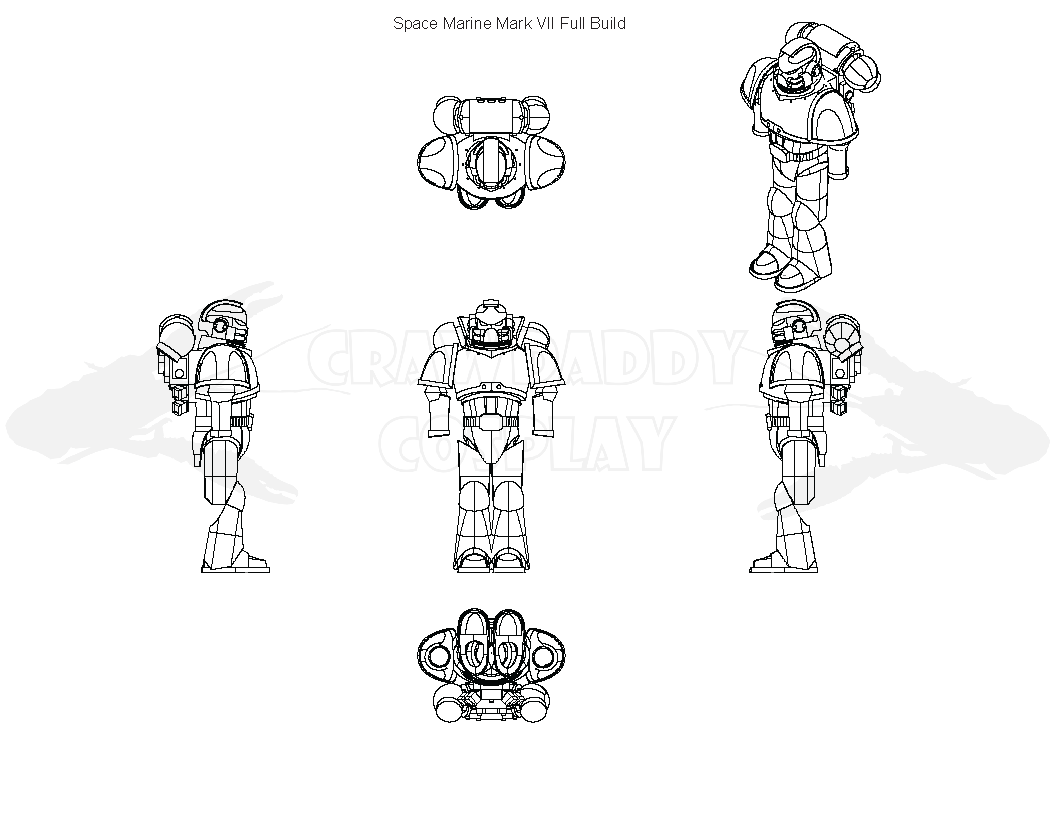 Space Marine Mark VII "Aquila" Backpack Pattern