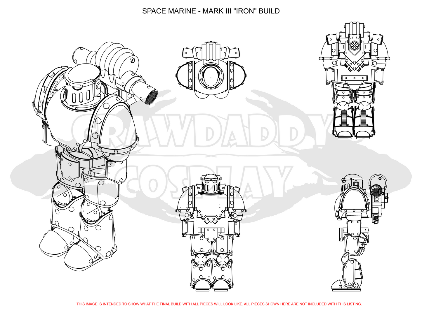 Space Marine Mark III "Iron" Backpack Pattern