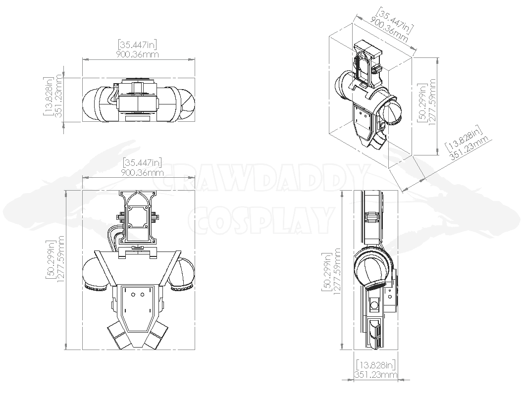 Space Marine Grey Knight "Aegis" Backpack Pattern