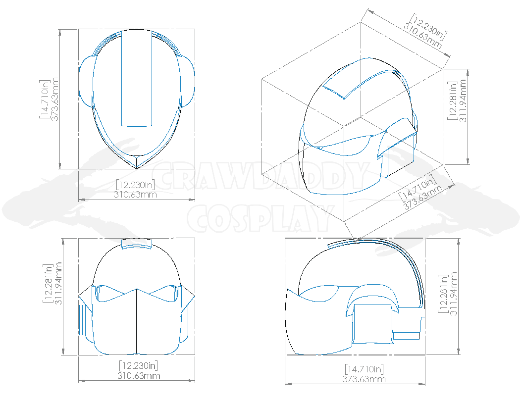 Galactic Warriors Universal Zealot Helmet Pattern