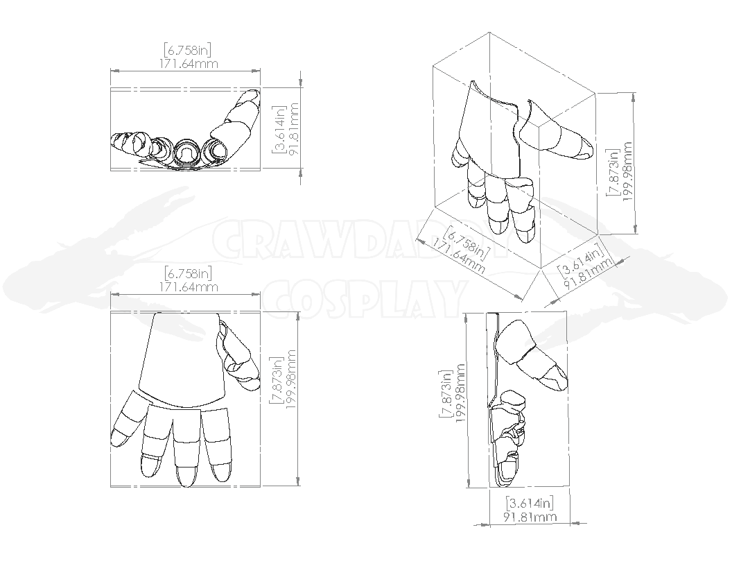 Galactic Warriors Universal Glove Pattern