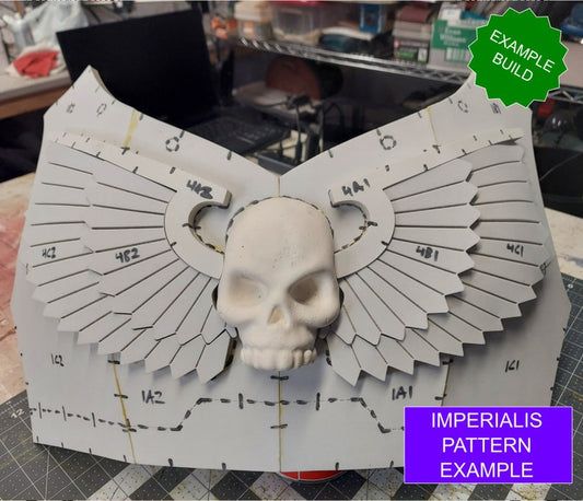 Galactic Warriors Version 7 Skull with Wings Detail for Chest Armor
