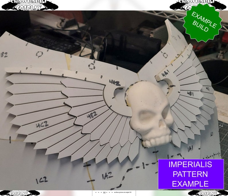 Galactic Warriors Version 7 Skull with Wings Detail for Chest Armor
