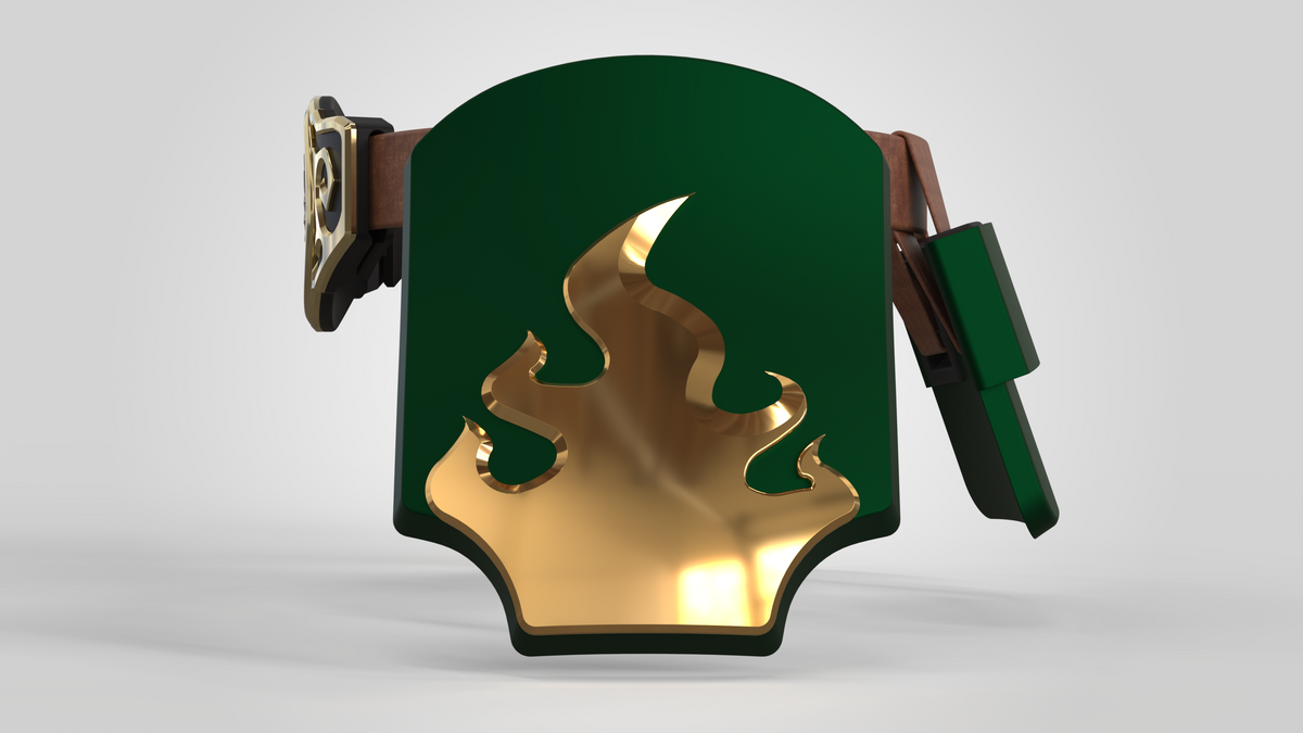 V.10 Edge Warden Hip Plate Detail - Fire Lizards V.1 (3D Print | Files Only)