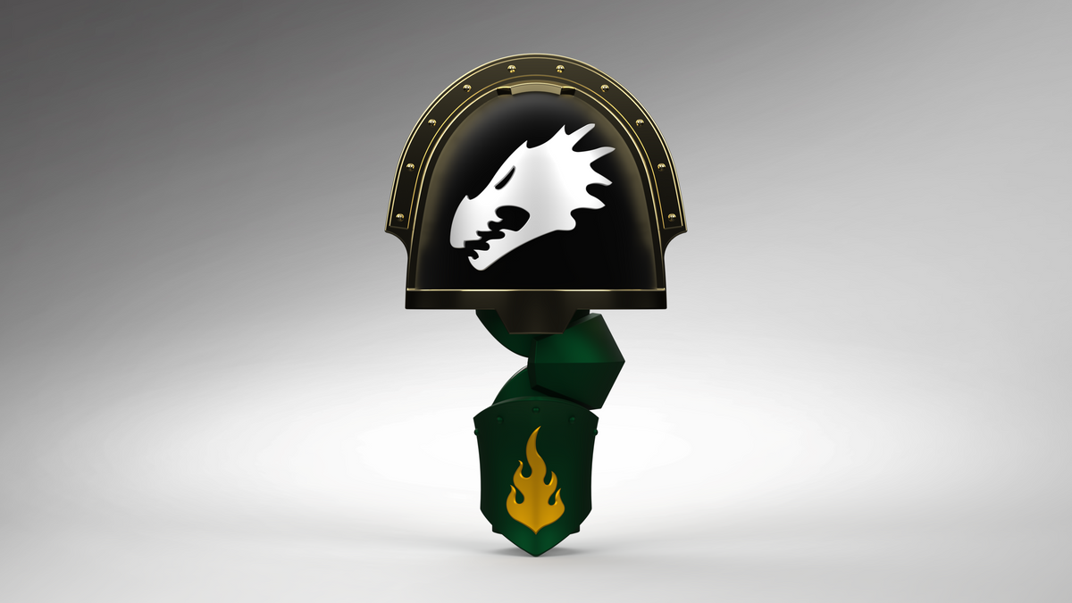 V.10 Edge Warden Bracer Detail - Fire Lizards V.1 (3D Print | Files Only)