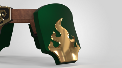 V.10 Edge Warden Hip Plate Detail - Fire Lizards V.1 (3D Print | Files Only)