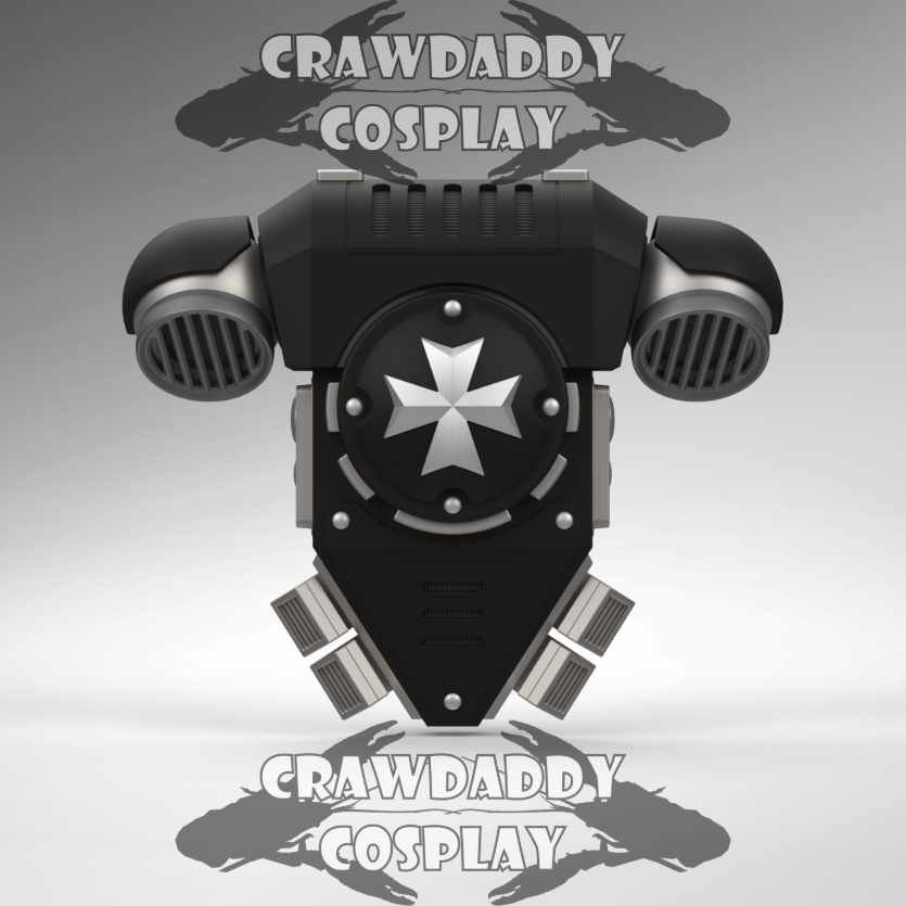 V.10 Tactical Black Templars Backpack Cover Detail V.1 (3D Print | Files Only)