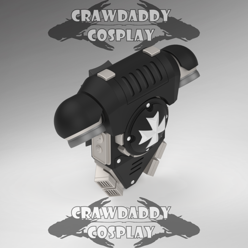 V.10 Tactical Black Templars Backpack Cover Detail V.1 (3D Print | Files Only)