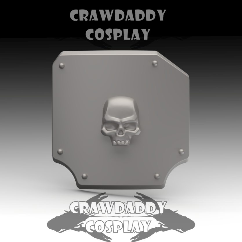 V.10 Tactical Hip Plate Detail - Skull V.1 (3D Print | Files Only)