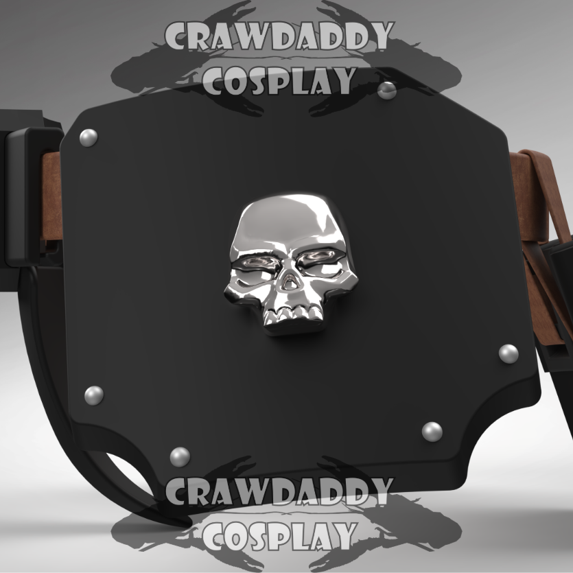 V.10 Tactical Hip Plate Detail - Skull V.1 (3D Print | Files Only)