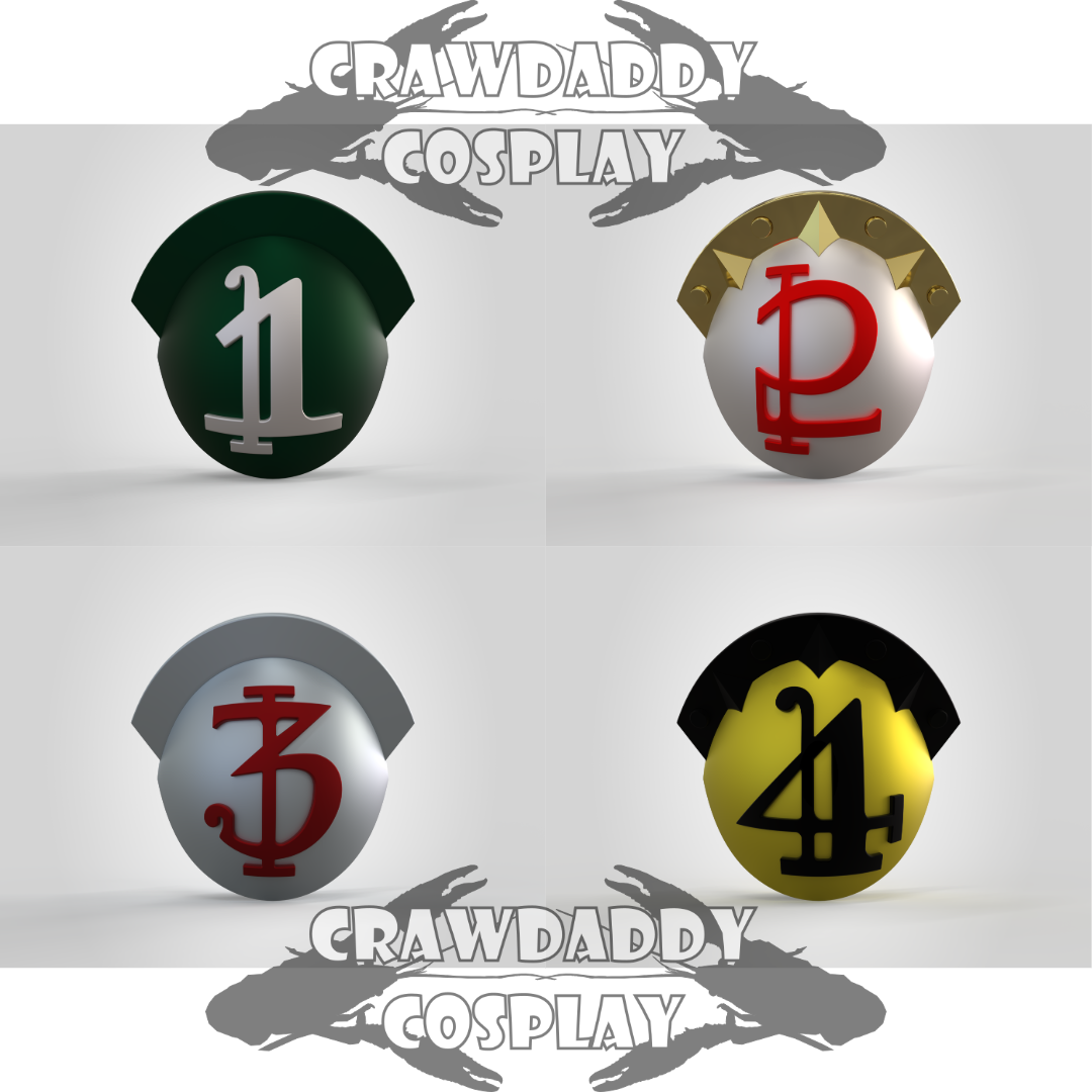 V.10 Tactical Knee Squad Number Details (3D Print | Files Only)