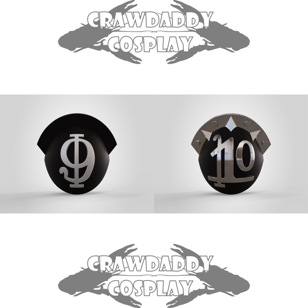 V.10 Tactical Knee Squad Number Details (3D Print | Files Only)
