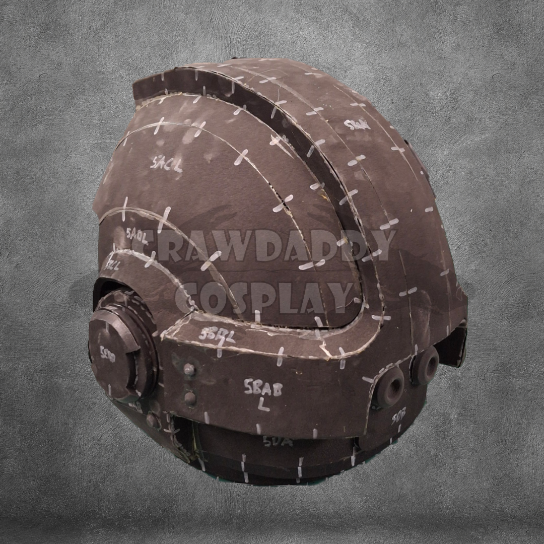 Back isometric view of Galactic Warriors Version 10 Tactical helmet