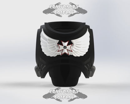 A camera fly-by of a Grim Paladins chest piece.