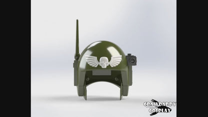 A video of a Sovereign Troopers helmet.