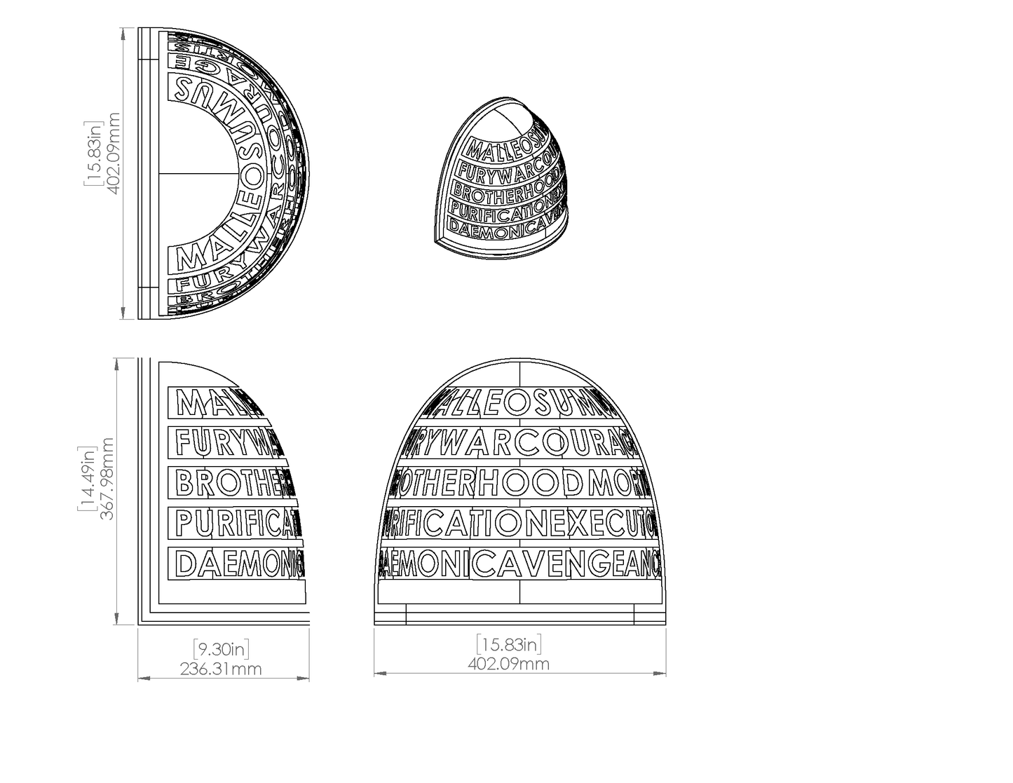 Space Marine Grey Knight "Aegis" Shoulder Pattern - Option 1