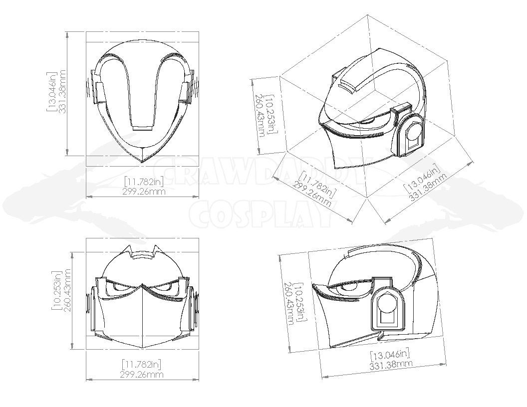 Space Marine Grey Knight "Aegis" Helmet Pattern
