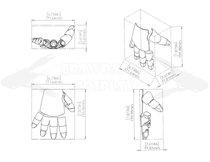 Galactic Warriors Universal Glove Pattern