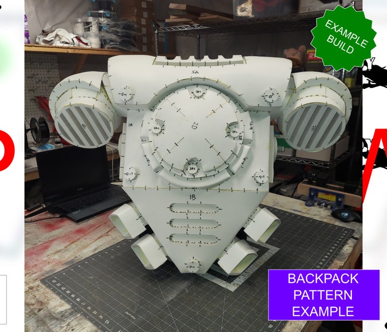 Space Marine Mark X "Tacitus" Backpack Pattern